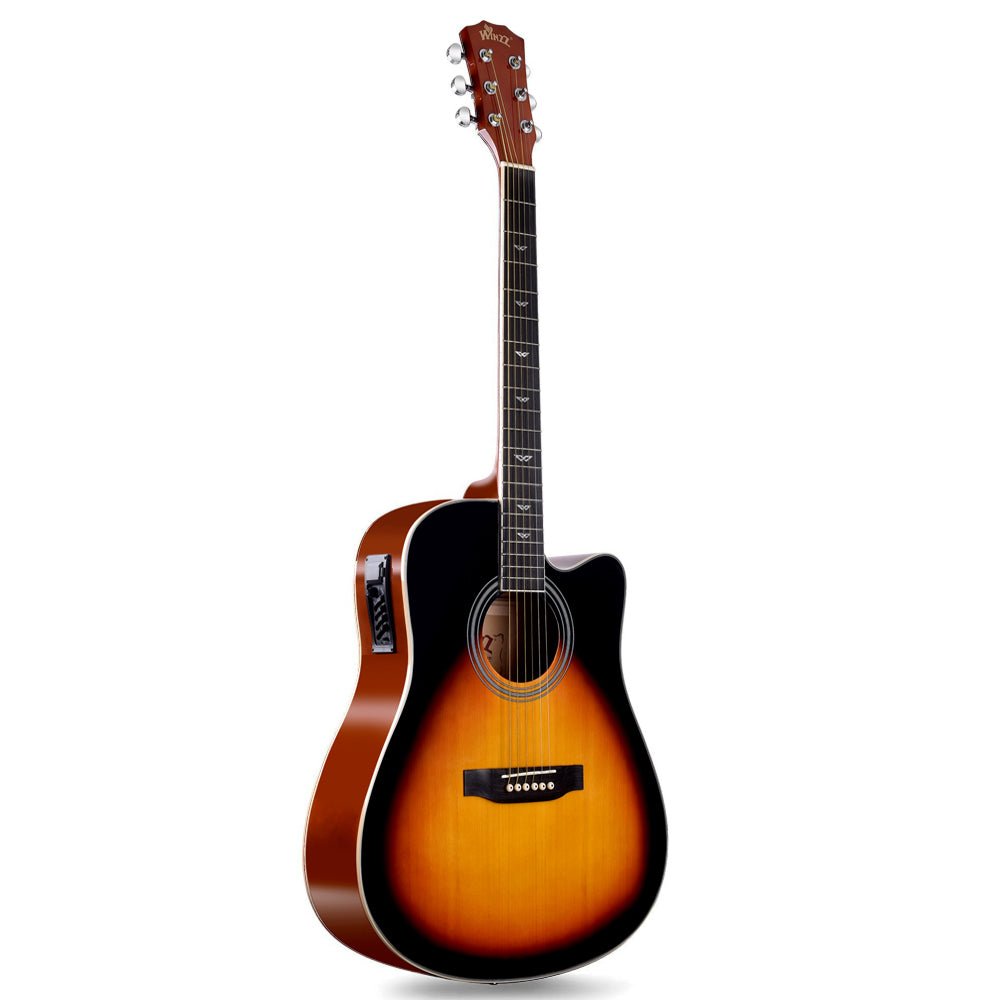WINZZ AF168CE 41-inch Electro-Acoustic Guitar ,Sunburst Glossy