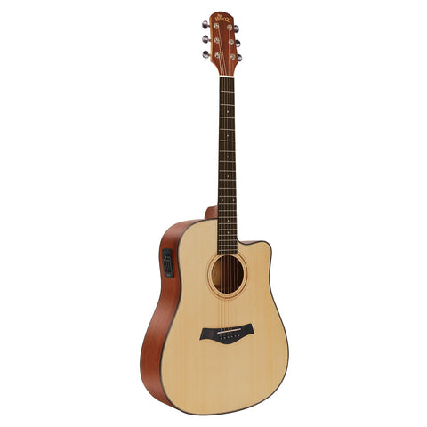 WINZZ AF485CE Dreadnought Cutaway Acoustic-Electric Guitar With Reinforced Carbon Fiber Neck - winzzguitars