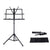 WINZZ Folding Sheet Music Stand With Carrying Bag ,Black - winzzguitars